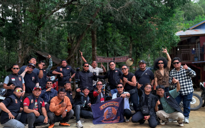 Touring komunitas motor Barings di Riam Parangek Bengkayang Kalimantan Barat